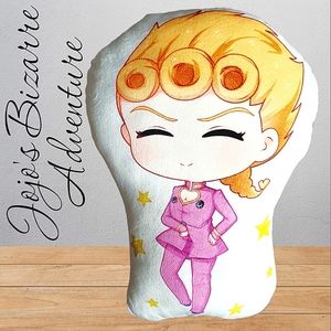 New-Double Sided Jojo's Bizarre Adventure Plush Giorno Giovanna 12"×9" Toy Cute